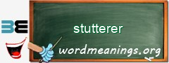 WordMeaning blackboard for stutterer
